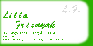 lilla frisnyak business card
