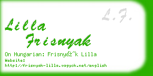 lilla frisnyak business card